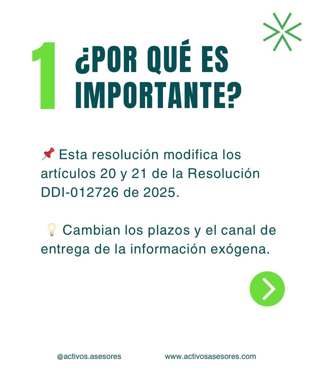 Instagram post from activos.asesores. This post is in position 1.