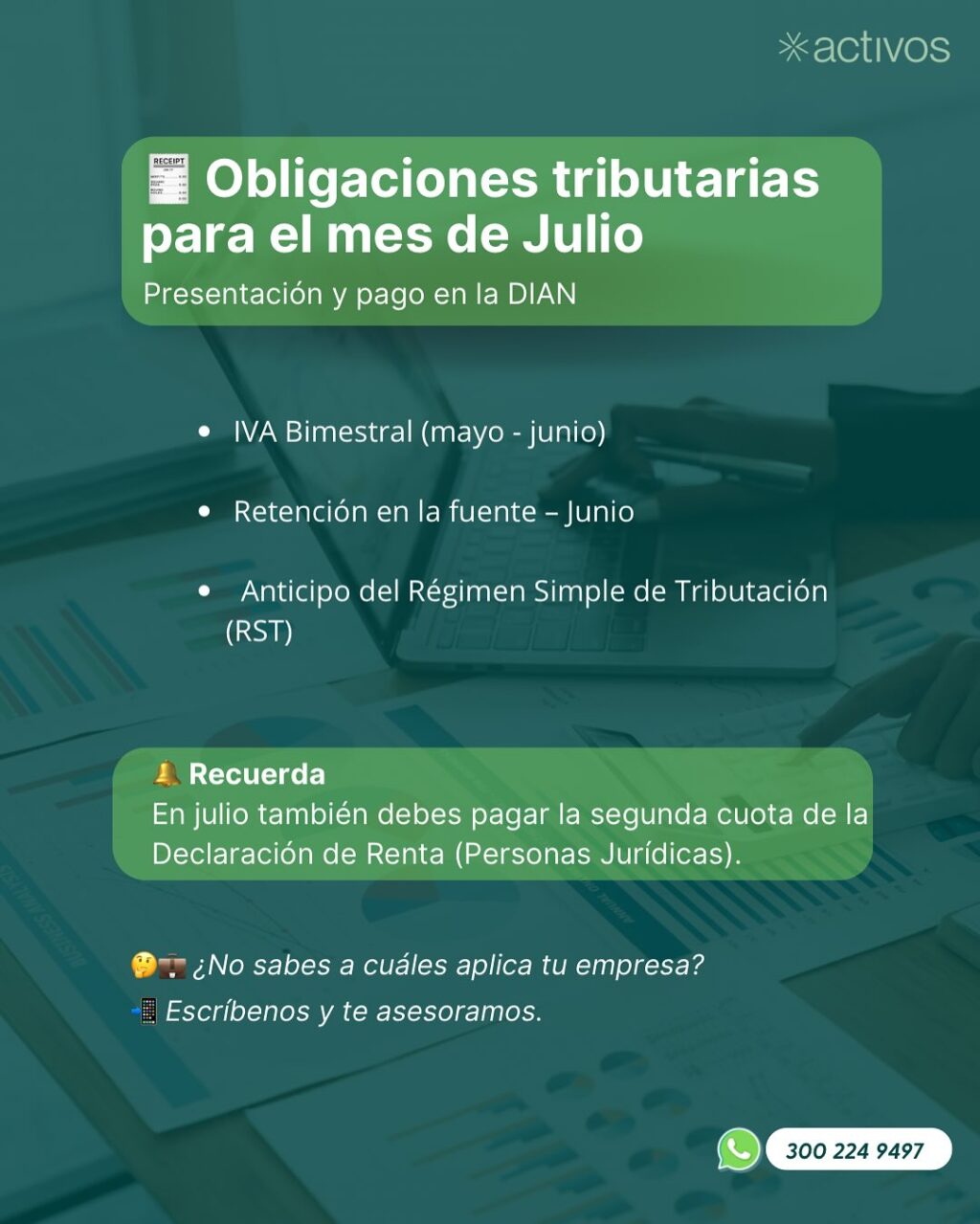 Instagram post from activos.asesores. This post is in position 1.