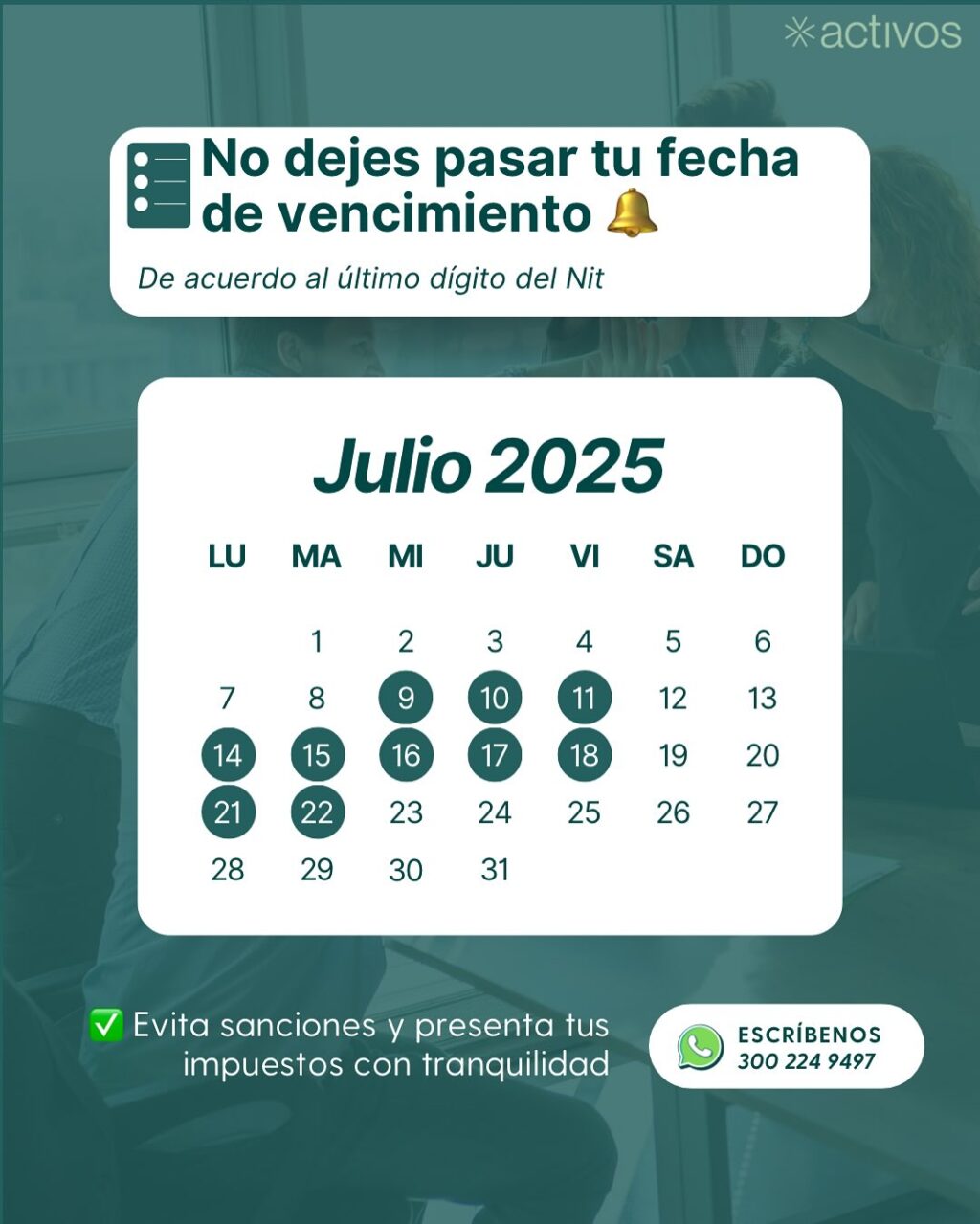 Instagram post from activos.asesores. This post is in position 2.