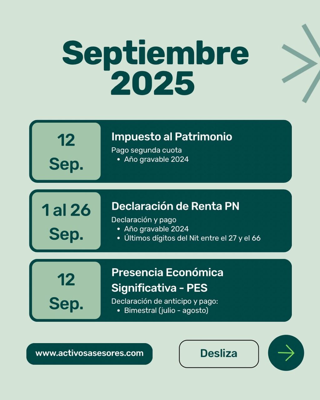 Instagram post from activos.asesores. This post is in position 2.